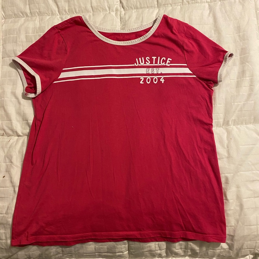 Girls justice hot pink top